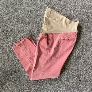 Coral Maternity Crop Khaki